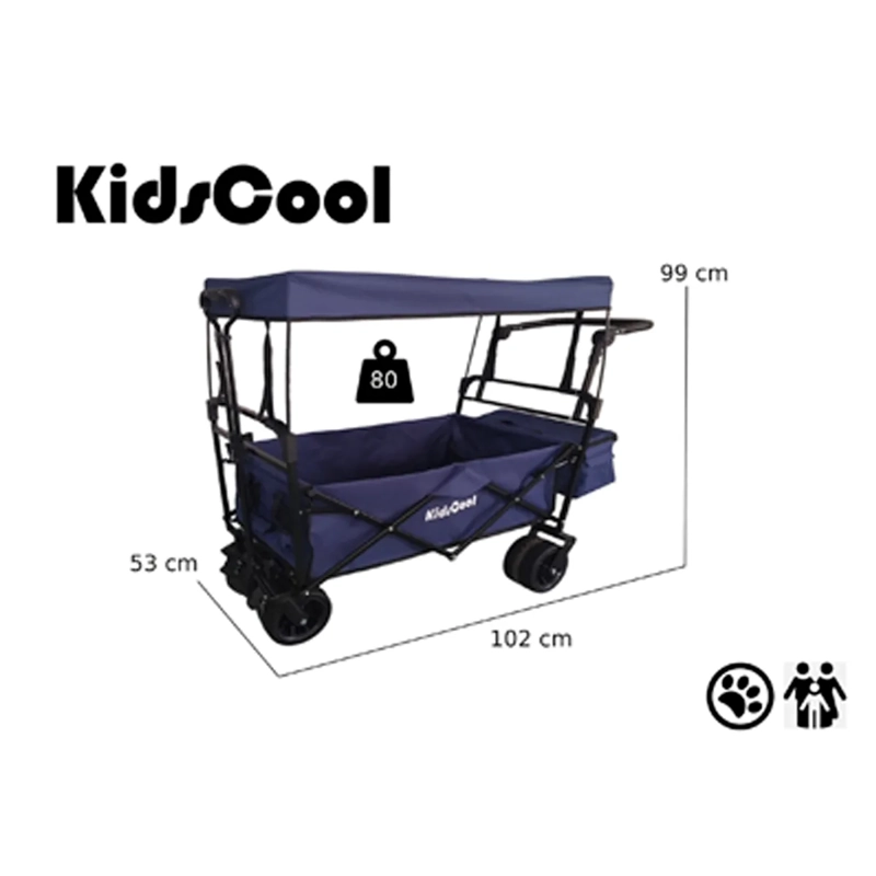 CARRO WAGON PLEGABLE AZUL - 6