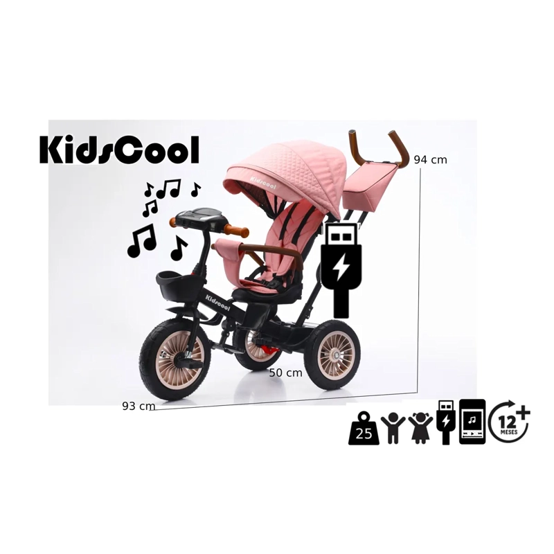 TRICICLO KIDZCOOL MULTIFUNCION LUXOR 360 - 6