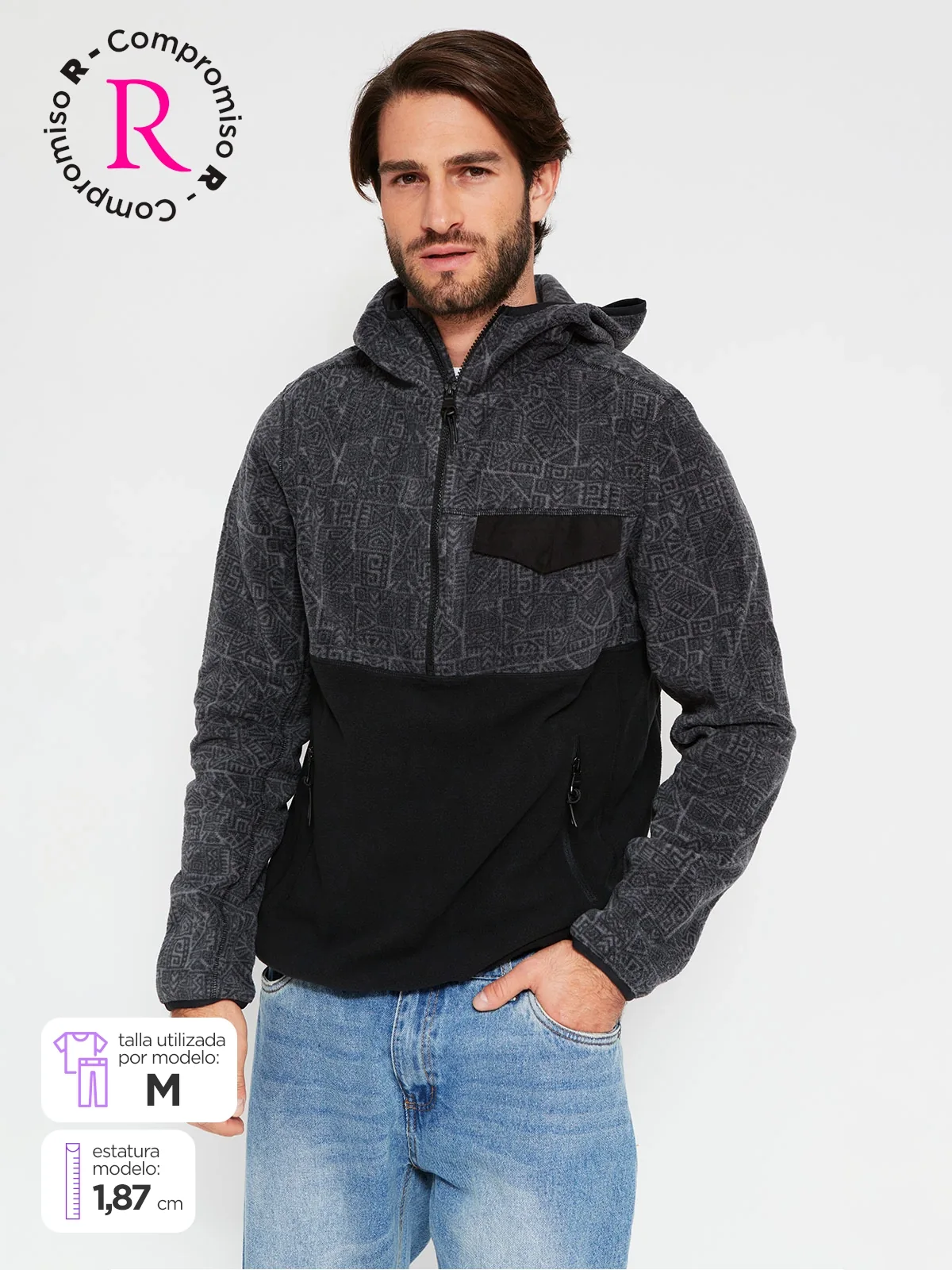 POLERÓN HOMBRE CLOUDBREAK POLAR HALF ZIPPER PRINT - 1