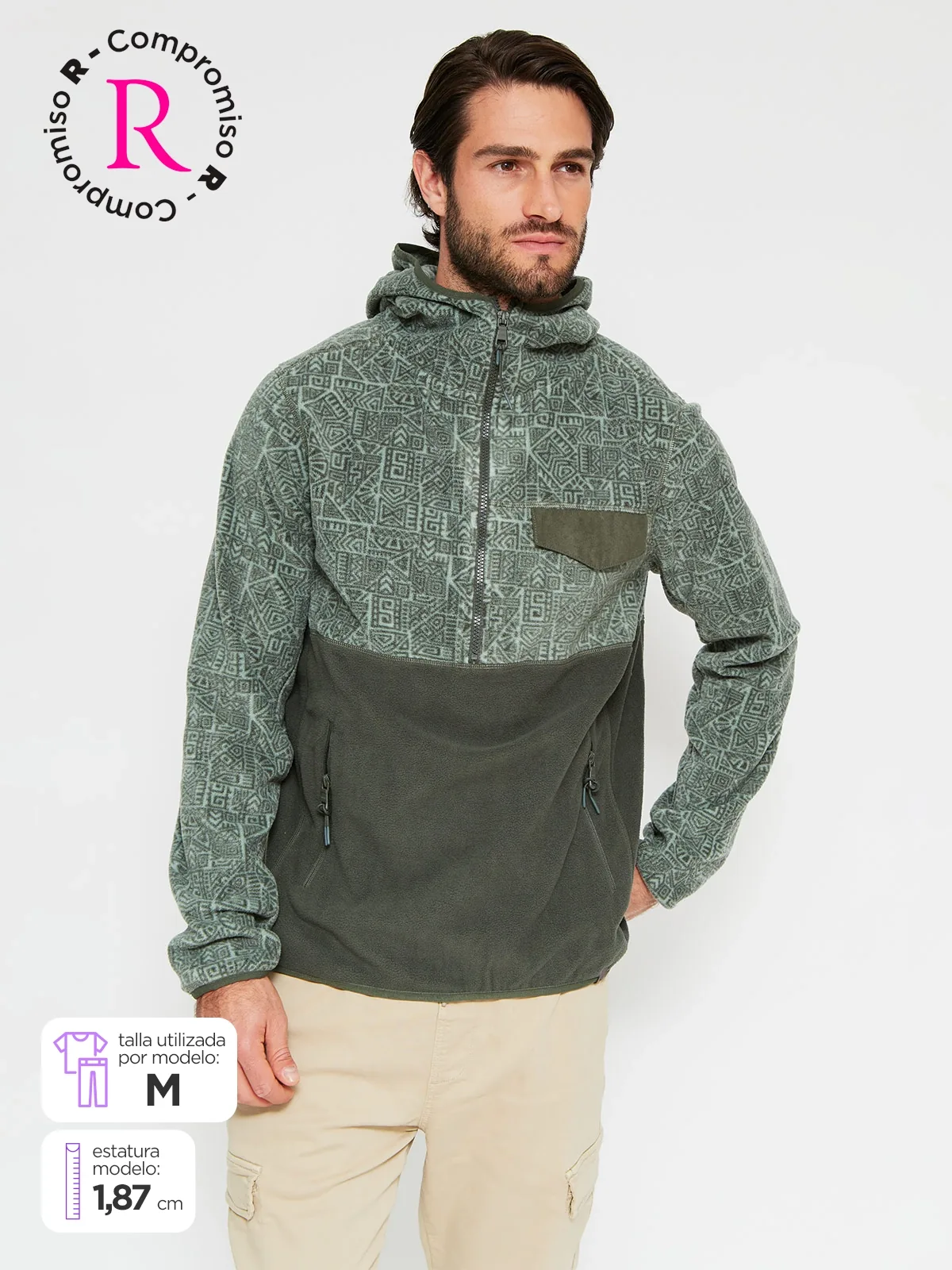 POLERÓN HOMBRE CLOUDBREAK POLAR HALF ZIPPER PRINT - 1