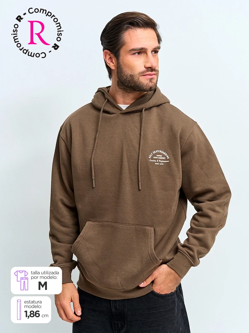 POLERÓN HOMBRE HALF ALGODÓN HOODIE PRINT