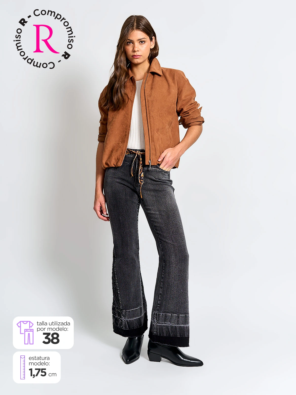 JEANS MUJER TATIENNE ALGODÓN FLARE