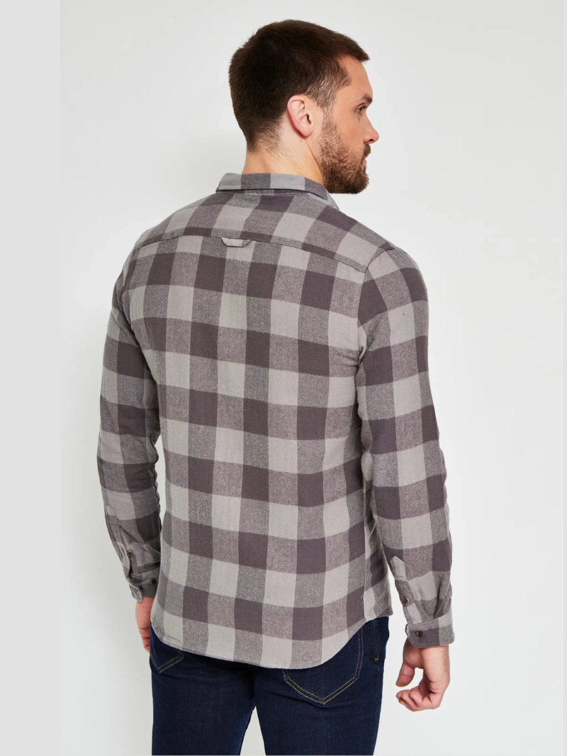 CAMISA HOMBRE BARBADOS ALGODÓN MANGA LARGA FRANELA - 2