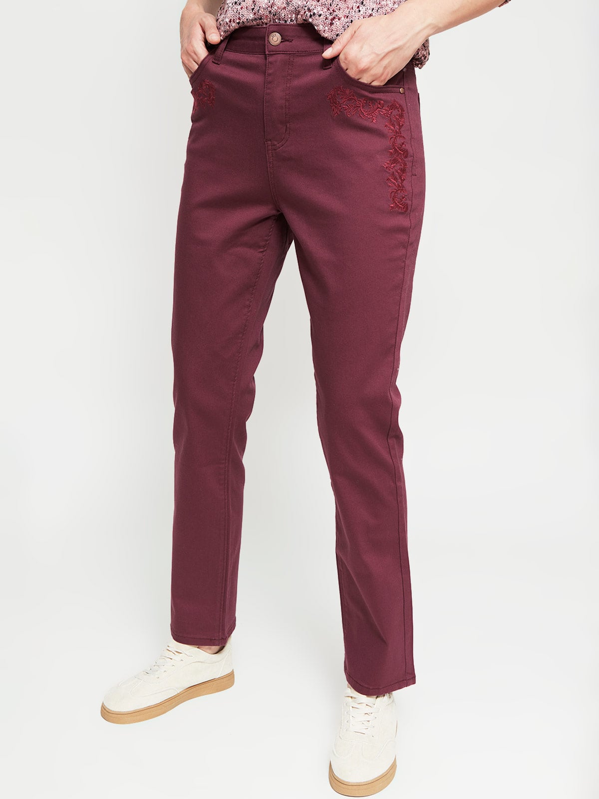 JEANS MUJER AZIZ ALGODÓN REGULAR BORDADO - 2