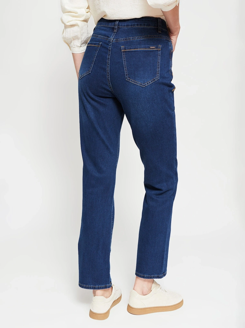 JEANS MUJER AZIZ ALGODÓN REGULAR BORDADO - 3