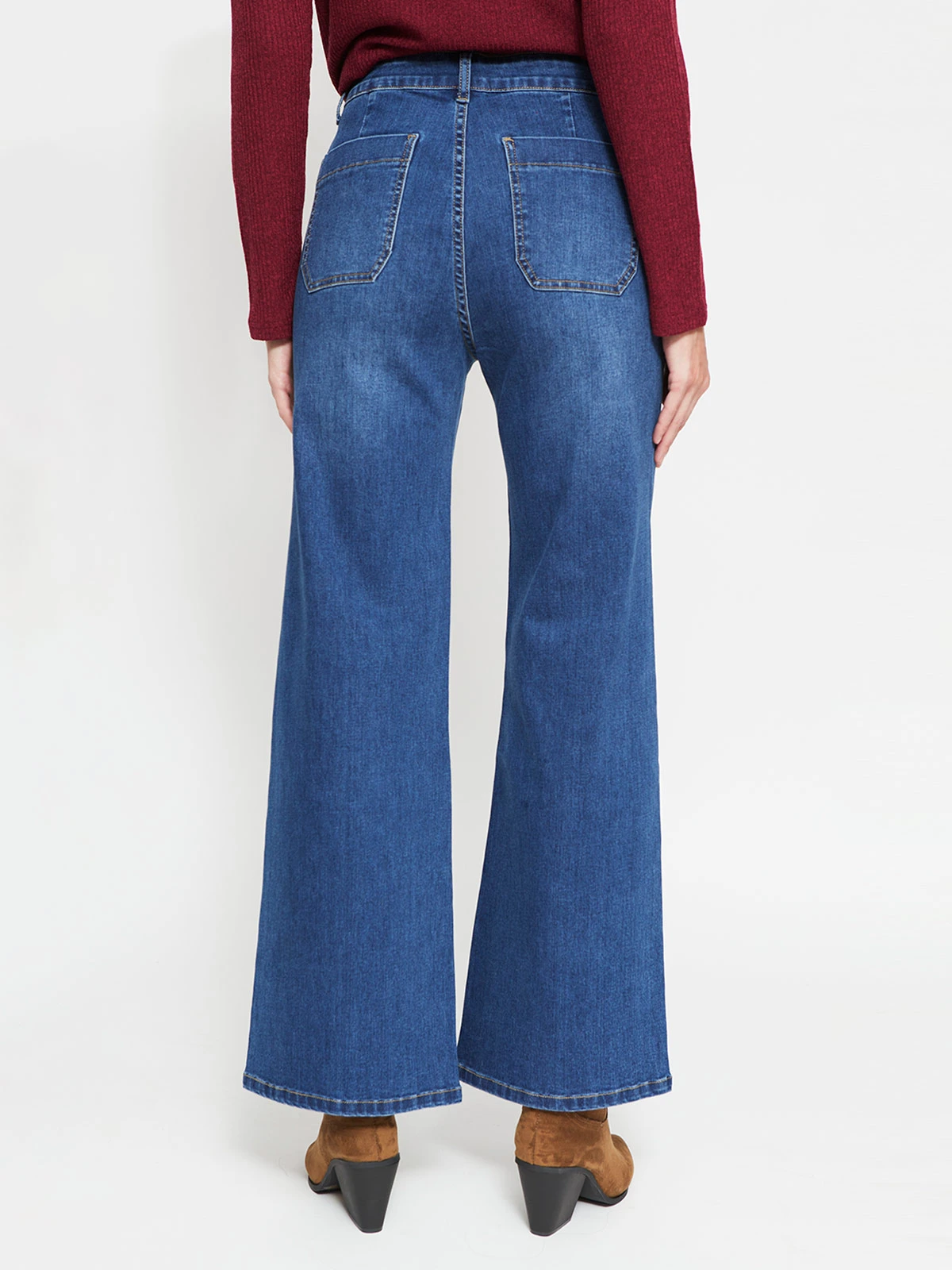 JEANS MUJER AZIZ ALGODÓN WIDELEG LAVADO - 3