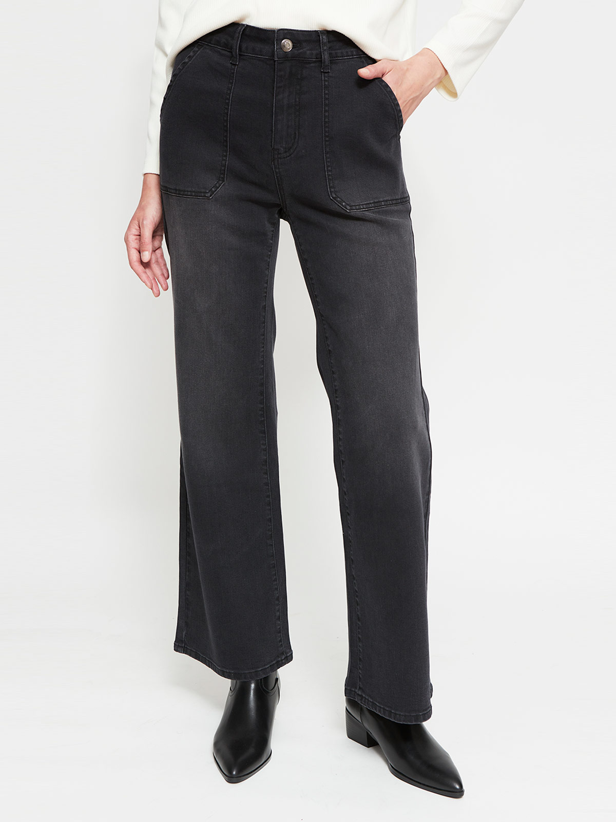 JEANS MUJER AZIZ ALGODÓN WIDELEG LAVADO - 2