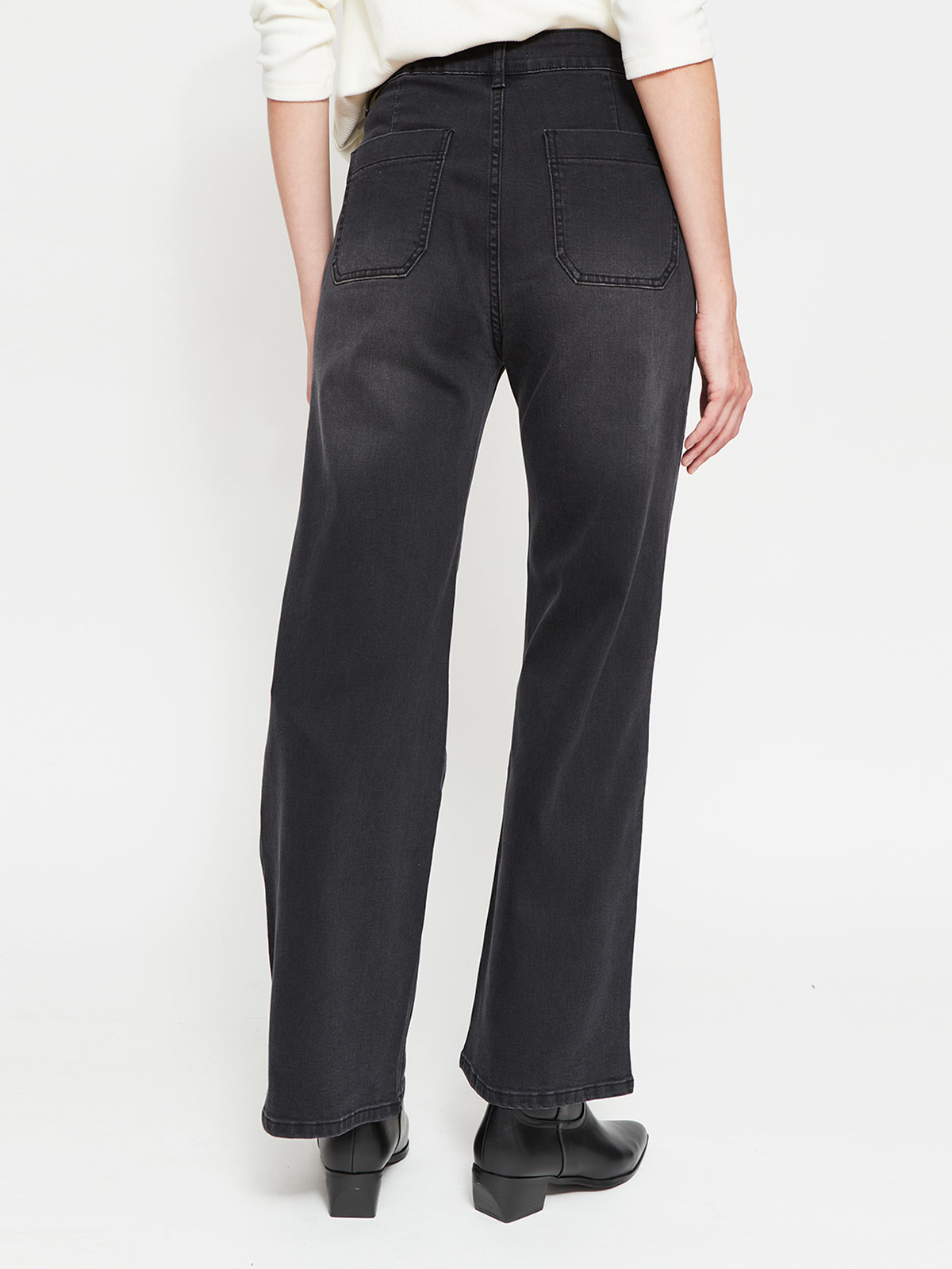 JEANS MUJER AZIZ ALGODÓN WIDELEG LAVADO - 3