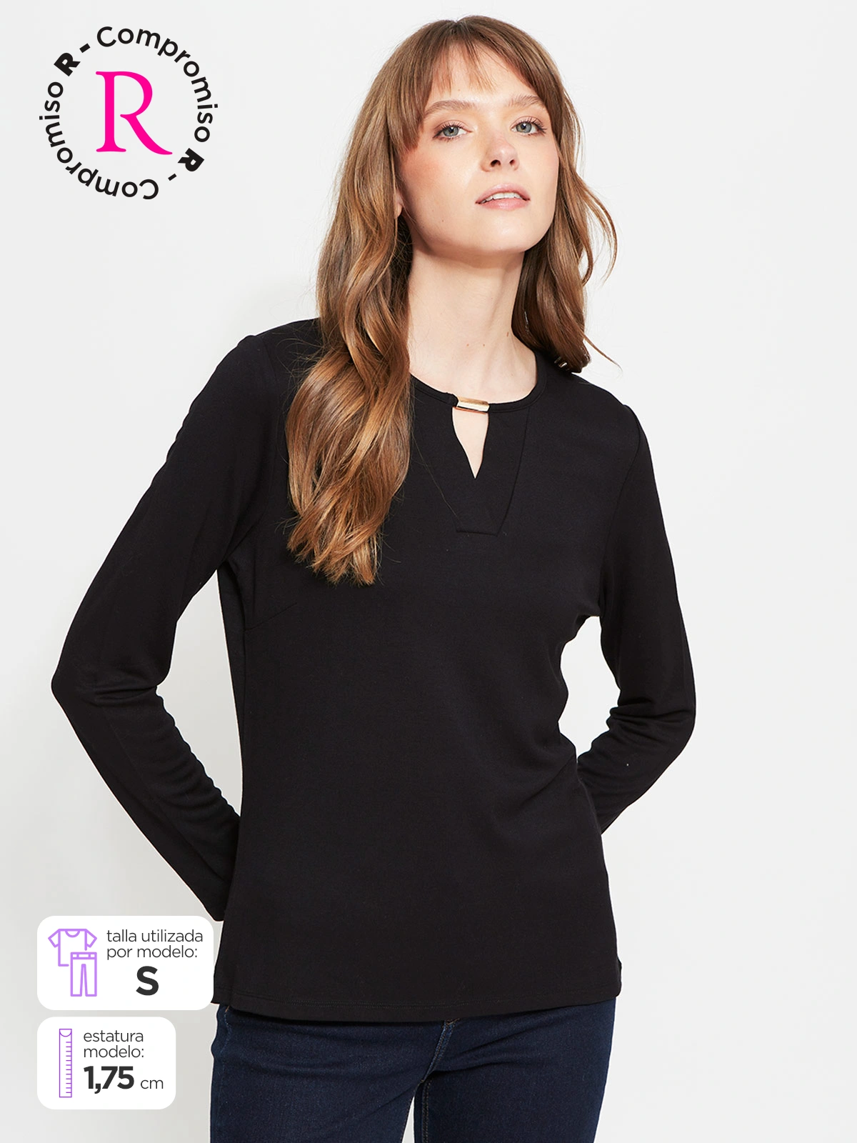 POLERA MUJER CACHAREL MANGA LARGA - 1