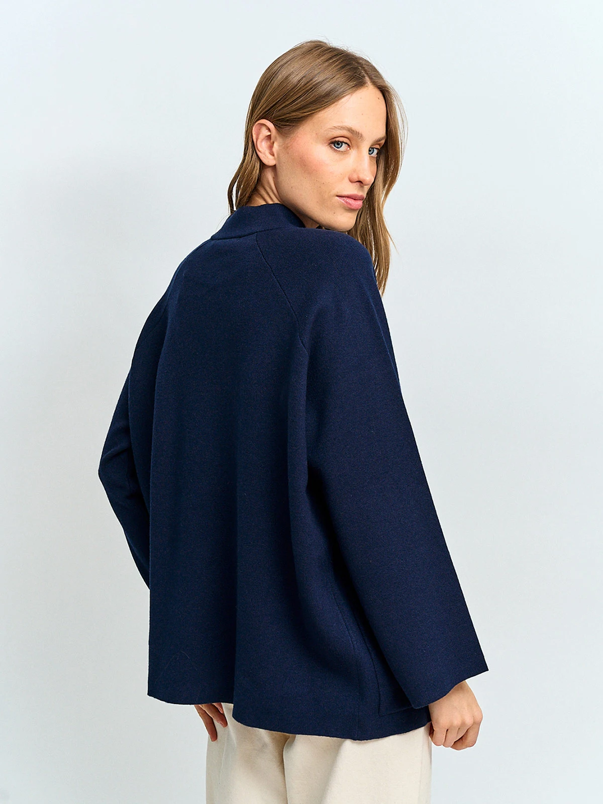 CARDIGAN MUJER CACHAREL BOTONES Y CUELLO ALTO - 2