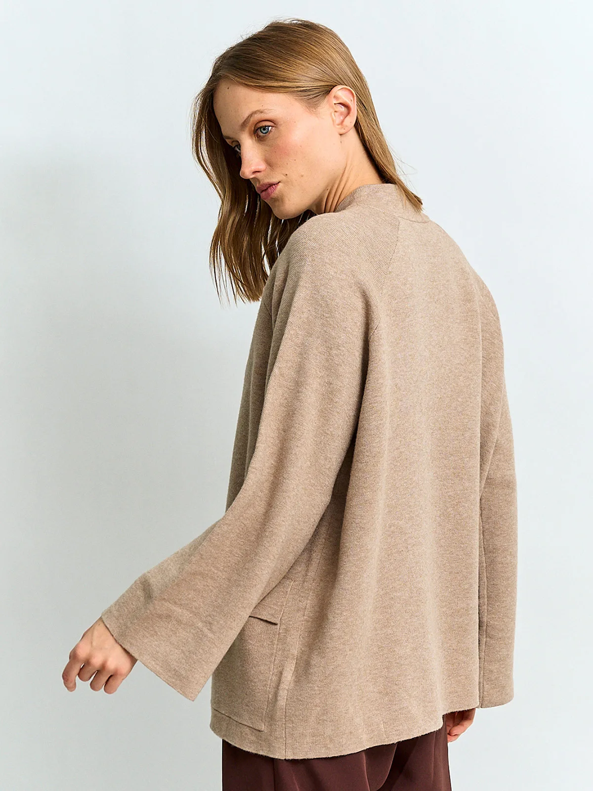 CARDIGAN MUJER CACHAREL BOTONES Y CUELLO ALTO - 2
