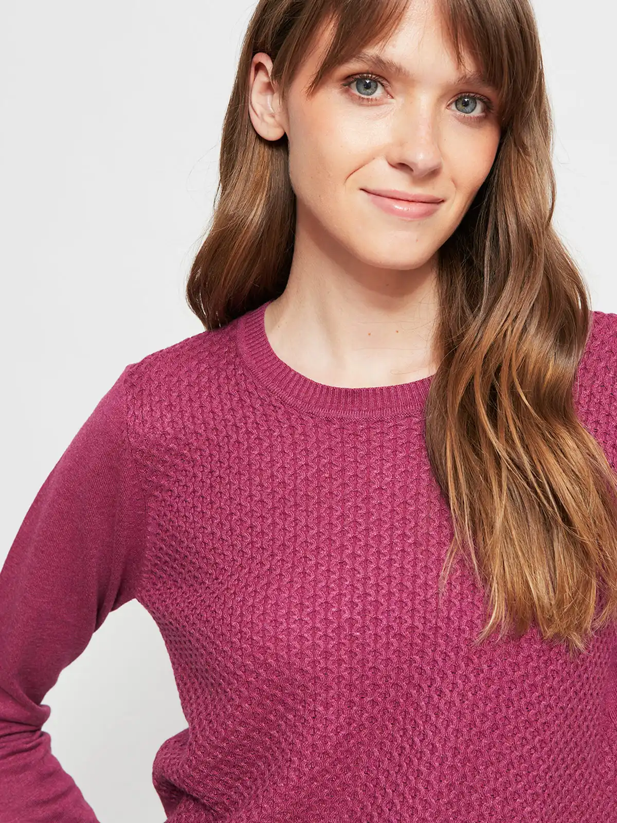 SWEATER MUJER AZIZ BÁSICO TRENZADO - 3