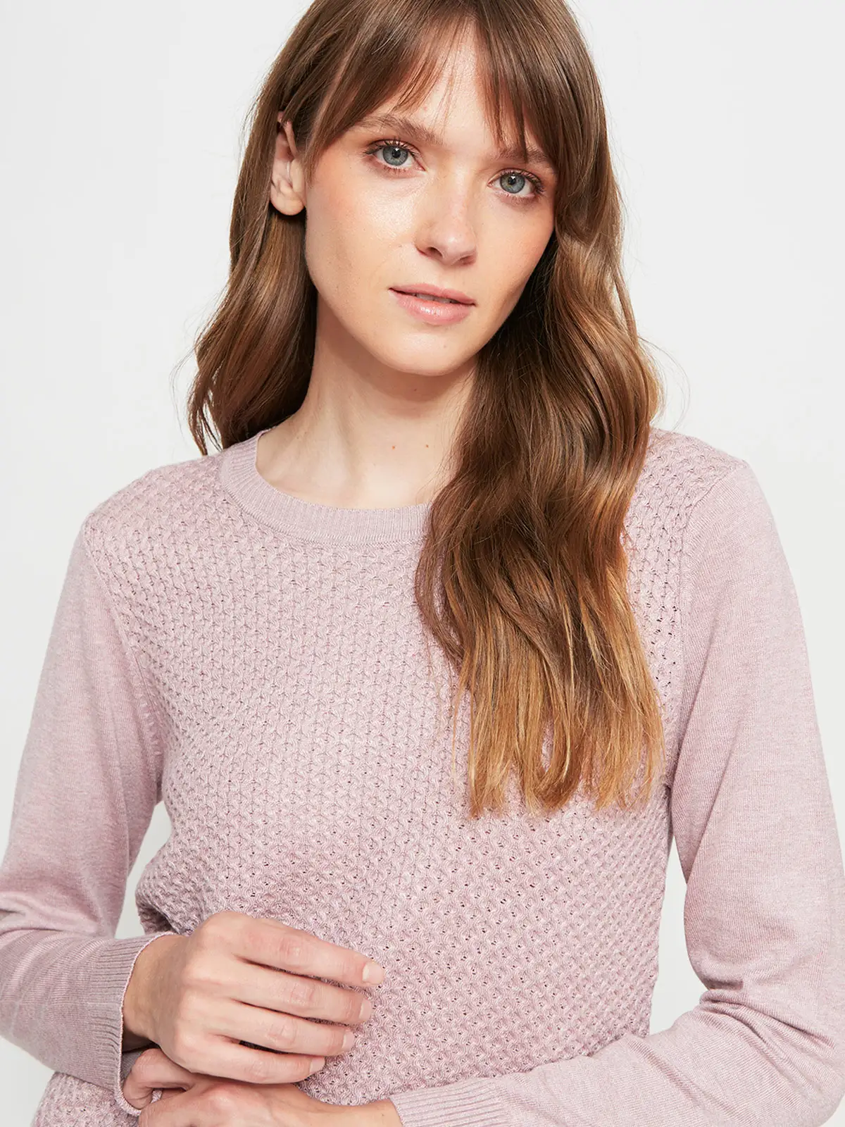 SWEATER MUJER AZIZ BÁSICO TRENZADO - 3