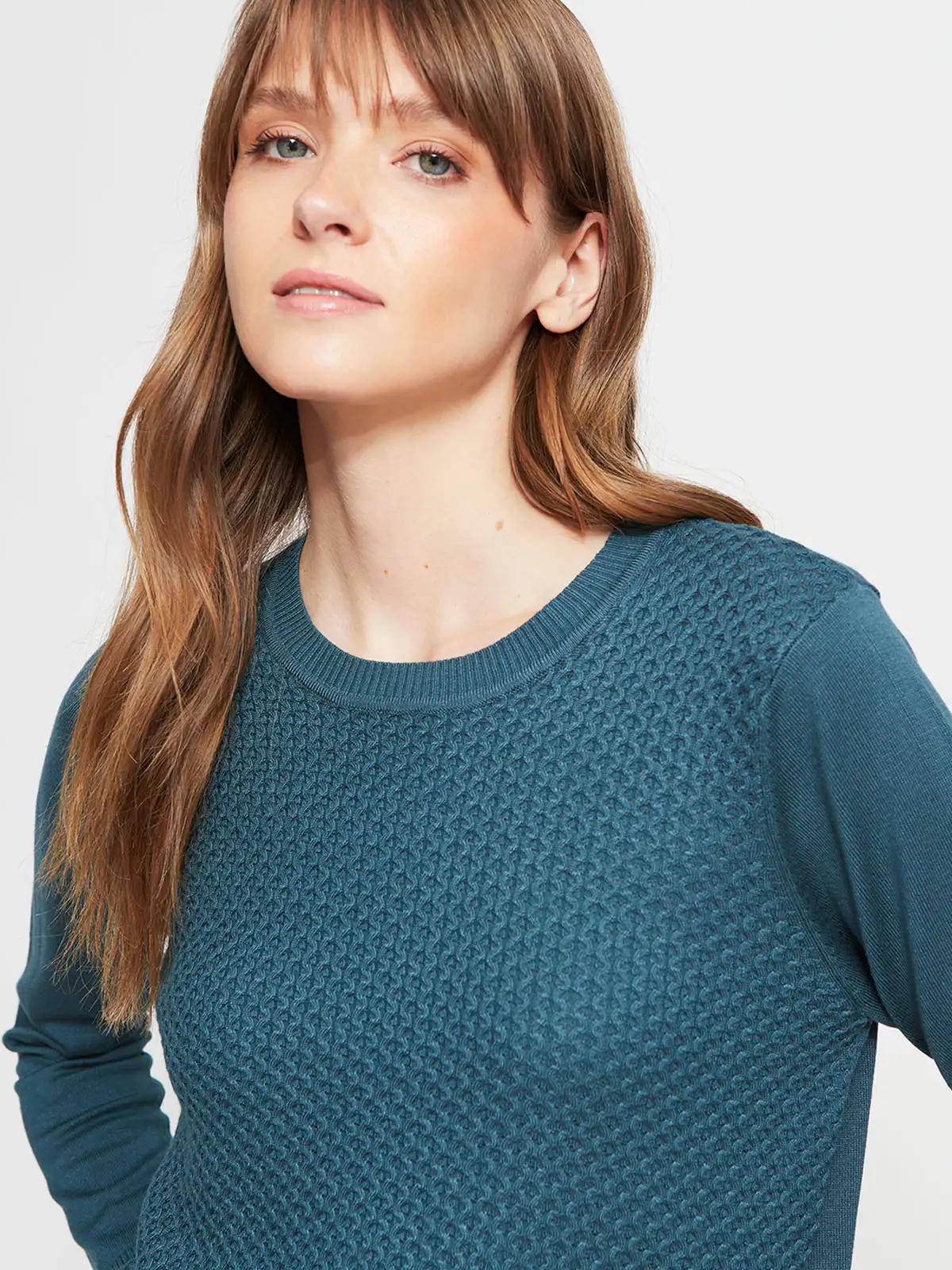 SWEATER MUJER AZIZ BÁSICO TRENZADO - 3