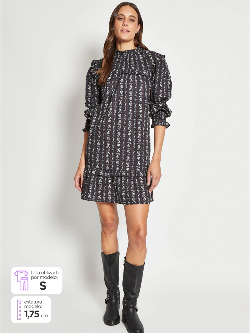 VESTIDO MUJER TATIENNE ALGODÓN CUELLO PANAL - 1