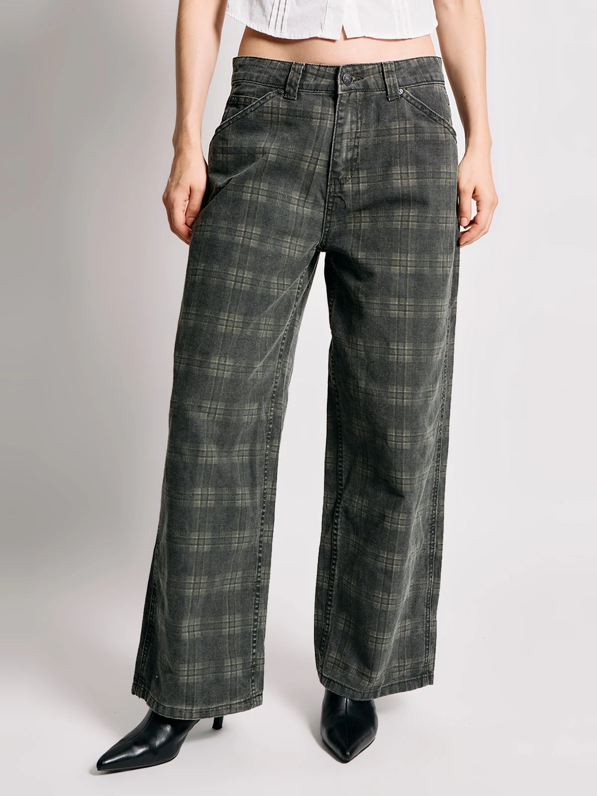 JEANS MUJER INDEX ALGODÓN CUADROS - 3