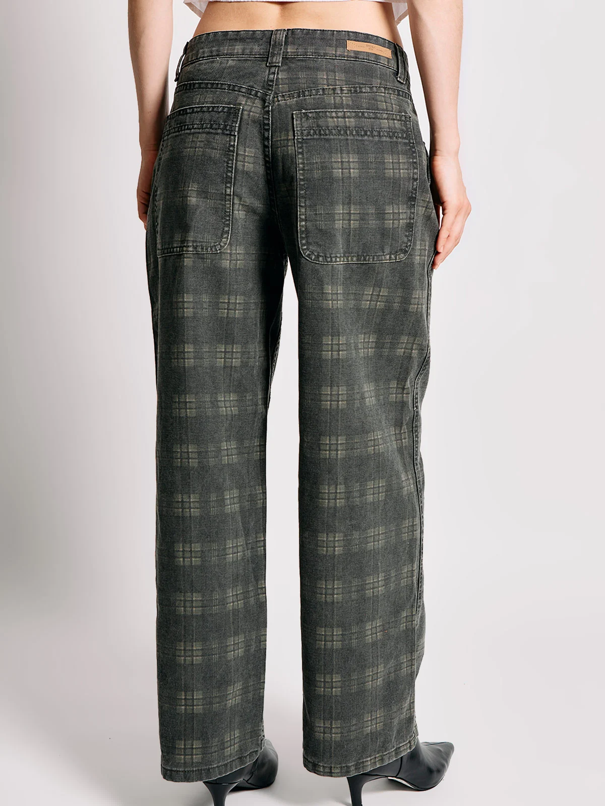 JEANS MUJER INDEX ALGODÓN CUADROS - 4