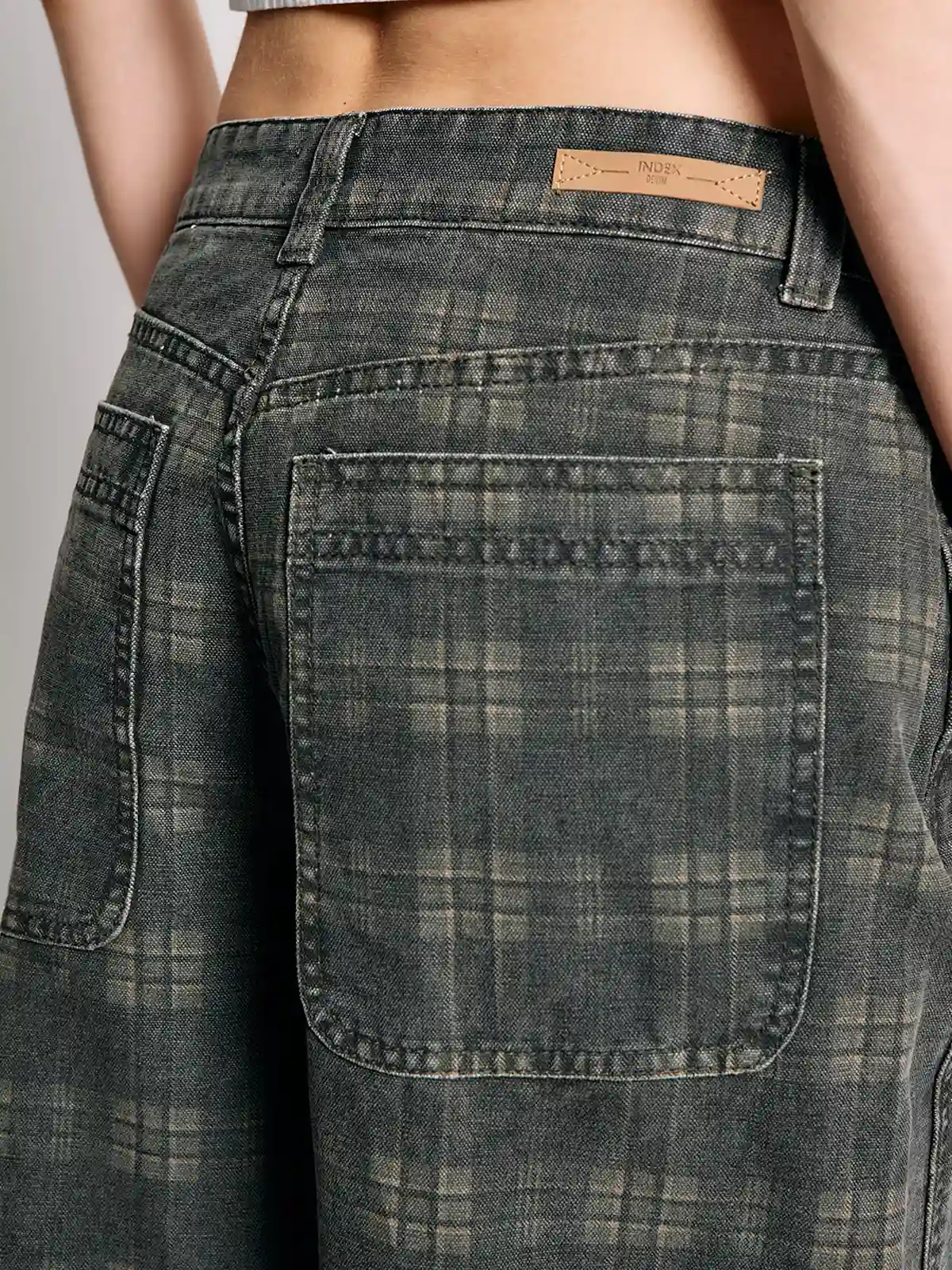 JEANS MUJER INDEX ALGODÓN CUADROS - 5