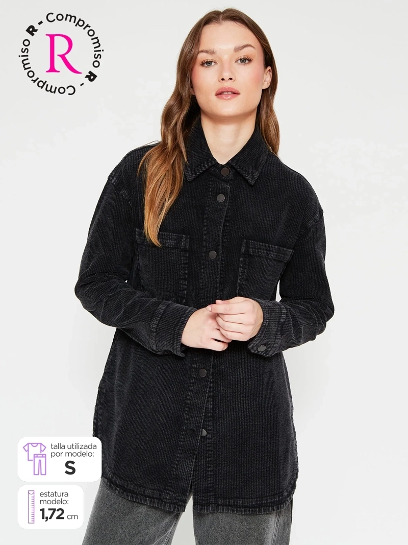 SOBRECAMISA MUJER BARBADOS ALGODÓN ACID WASH - 1