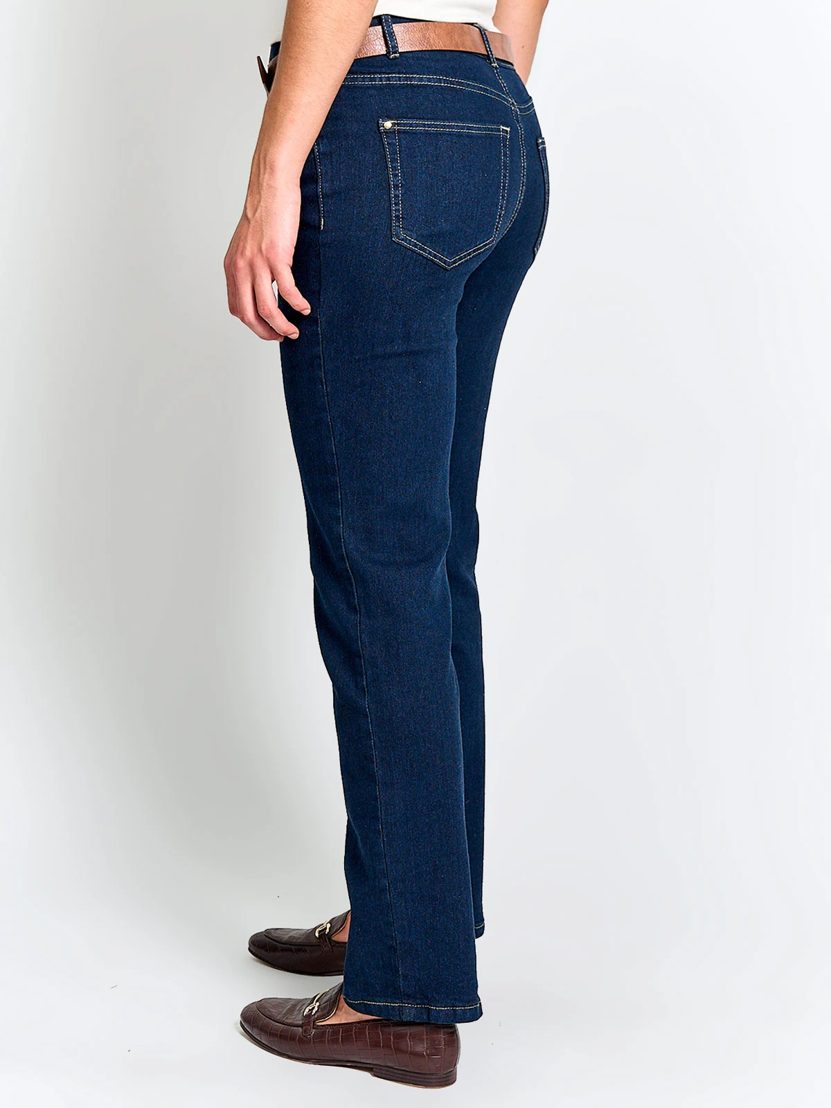 JEANS MUJER CACHAREL ALGODÓN SKINNY CINTURÓN - 3