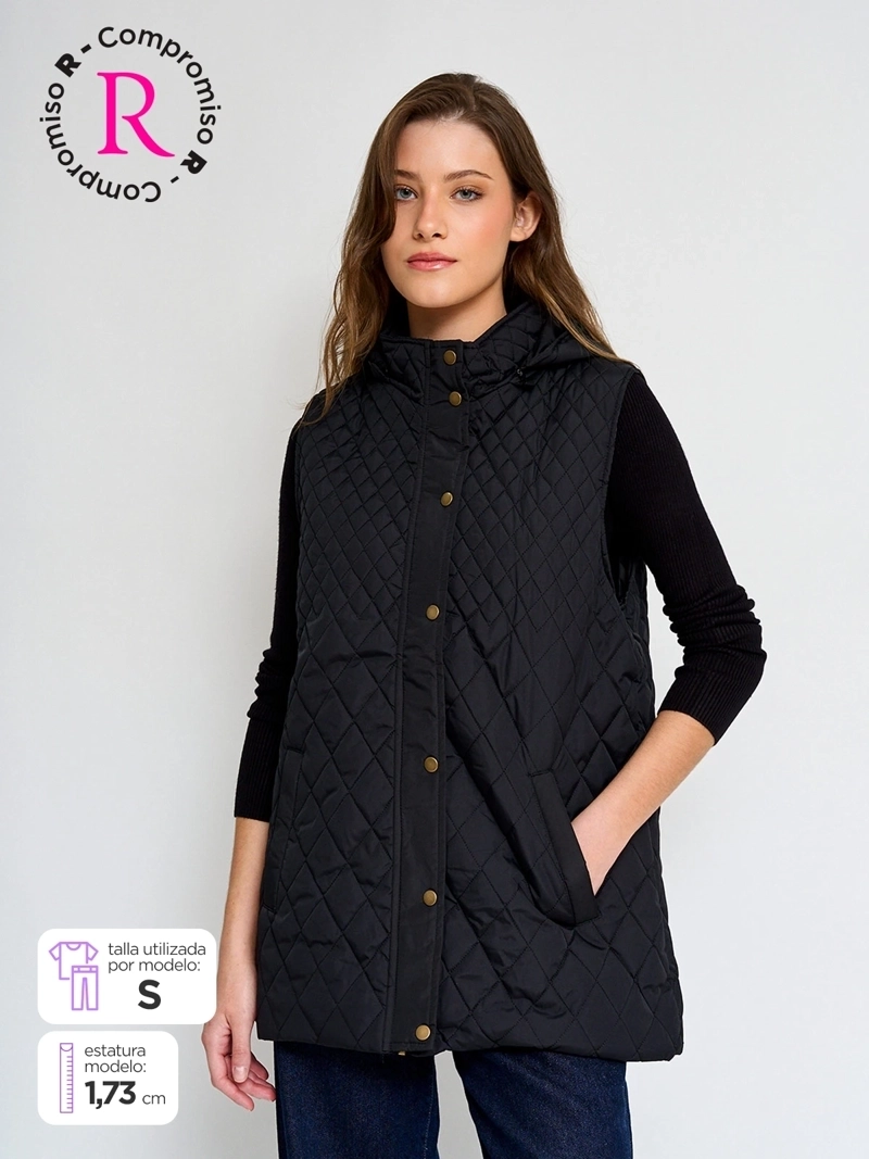 PARKA MUJER AZIZ SIN MANGAS QUILTED - 1