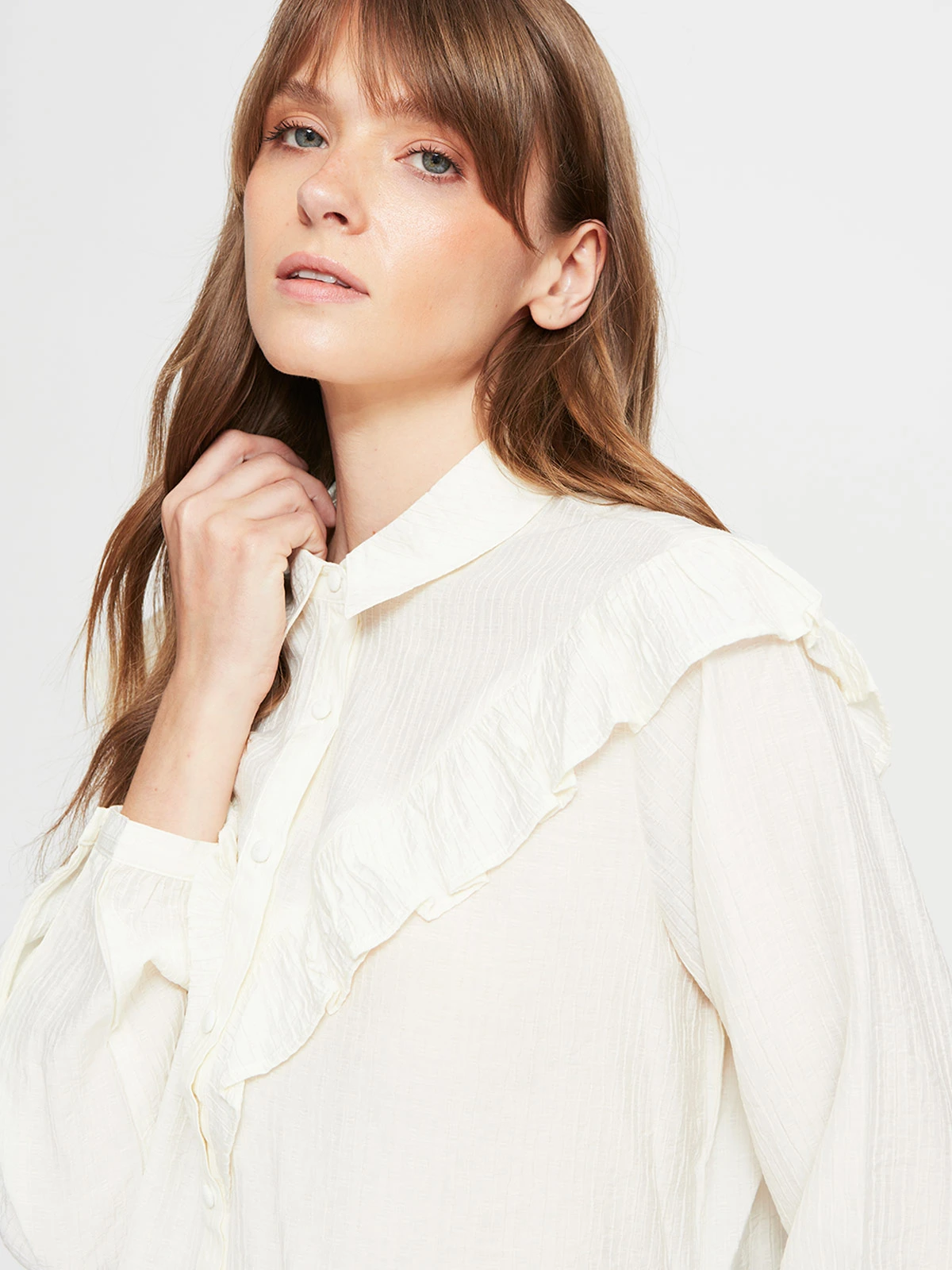 BLUSA MUJER AZIZ MANGA LARGA VUELOS - 3