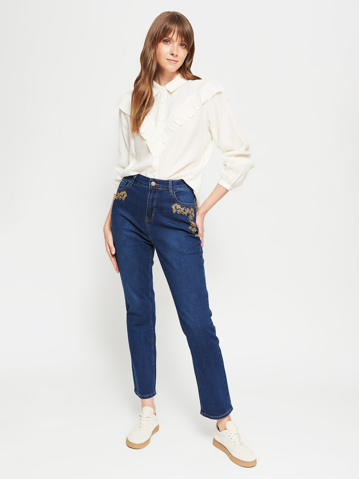 BLUSA MUJER AZIZ MANGA LARGA VUELOS - 4