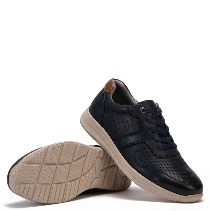 ZAPATOS HOMBRE GUANTE AZUL CALCUTA CUERO - 5