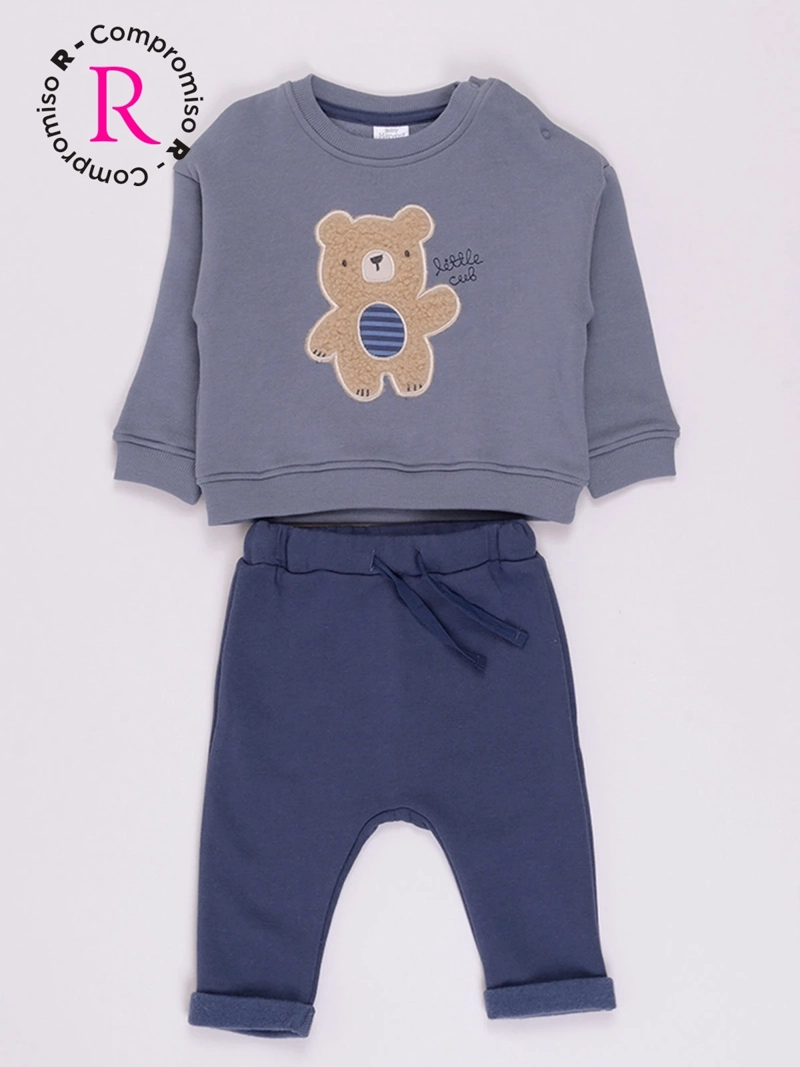 CONJUNTO NIÑO BABY HARVEST APLICACIÓN POLERÓN Y PANTALÓN DE BUZO - 1