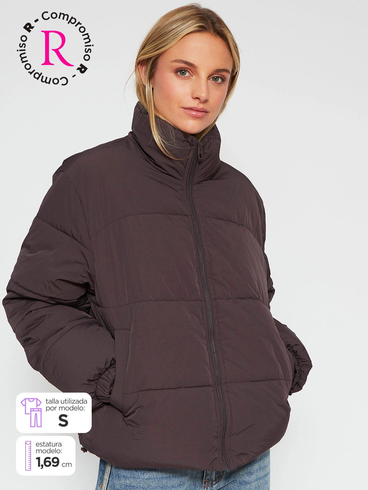 PARKA MUJER INDEX CORTA PUFFA POLAR - 1
