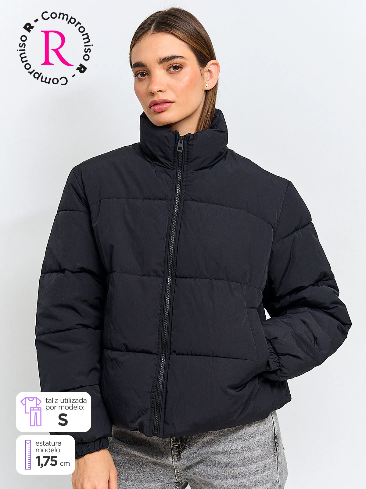 PARKA MUJER INDEX CORTA PUFFA POLAR - 1