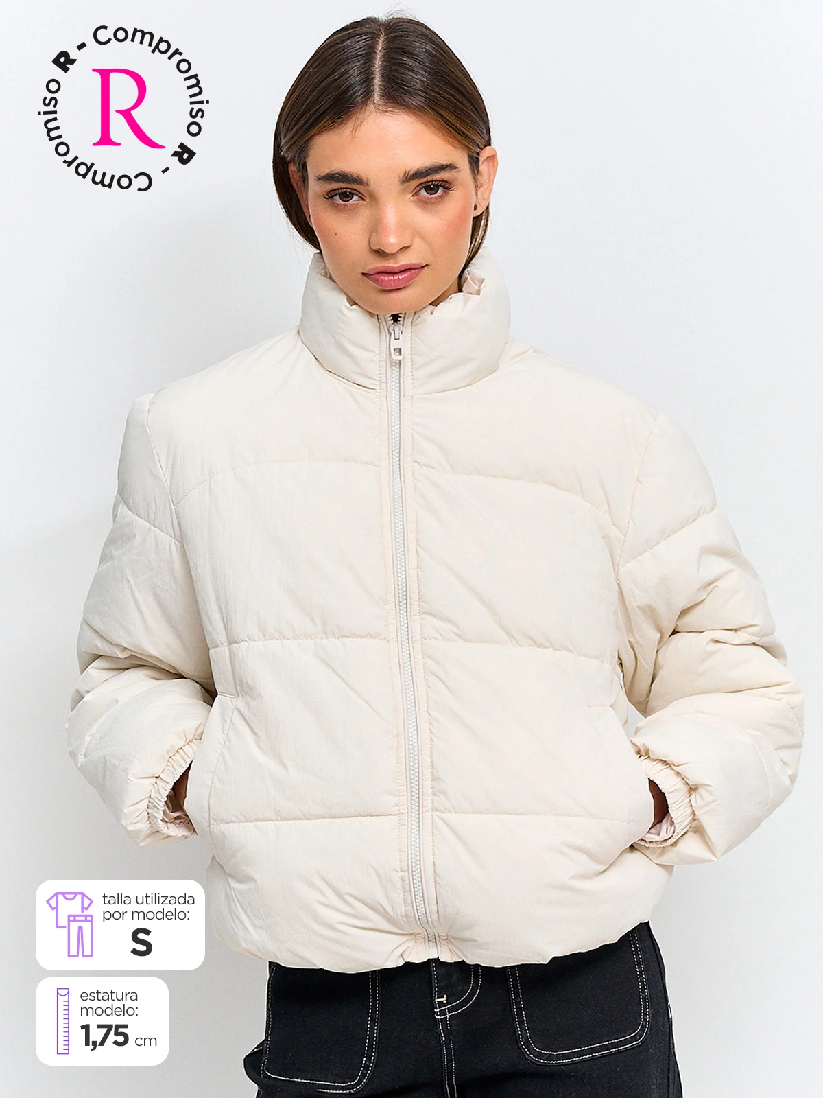 PARKA MUJER INDEX CORTA PUFFA POLAR - 1