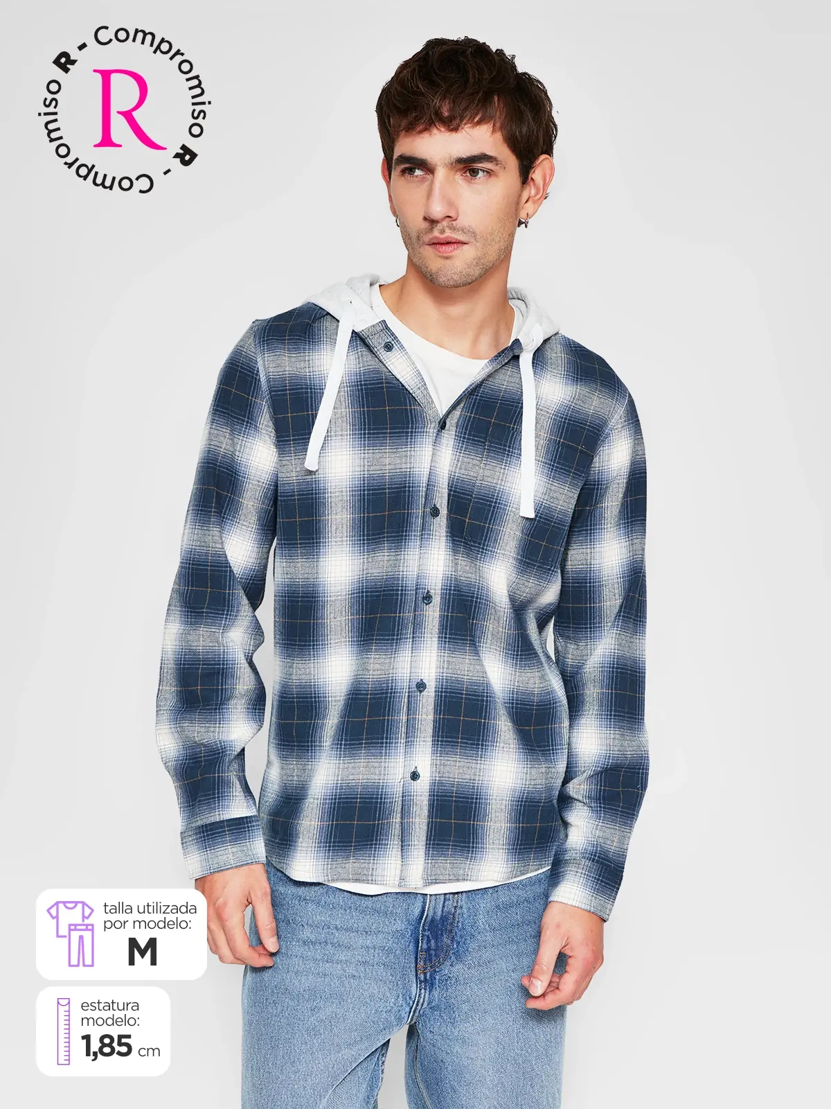 CAMISA HOMBRE AEROPOSTALE ALGODÓN MANGA LARGA HOODIE - 1