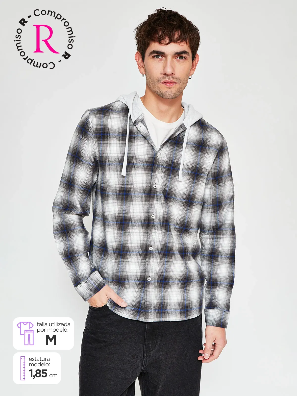CAMISA HOMBRE AEROPOSTALE ALGODÓN MANGA LARGA HOODIE - 1