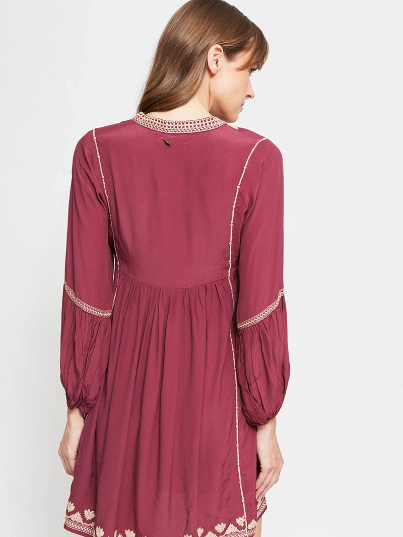 VESTIDO MUJER TATIENNE CORTO BORDADO - 3