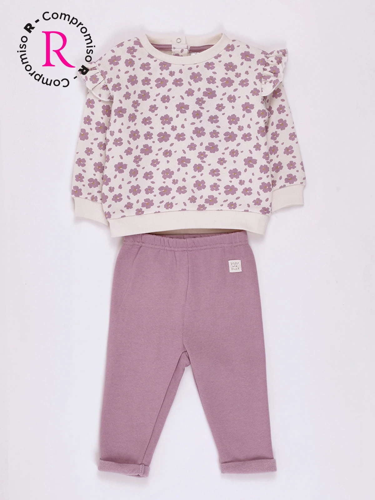 BABY HARVEST CONJUNTO NIÑA BABY HARVEST POLERÓN ESTAMPADO PANTALÓN DE BUZO