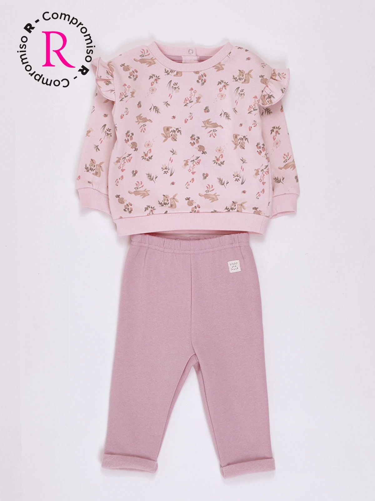 CONJUNTO NIÑA BABY HARVEST POLERÓN ESTAMPADO PANTALÓN DE BUZO - 1