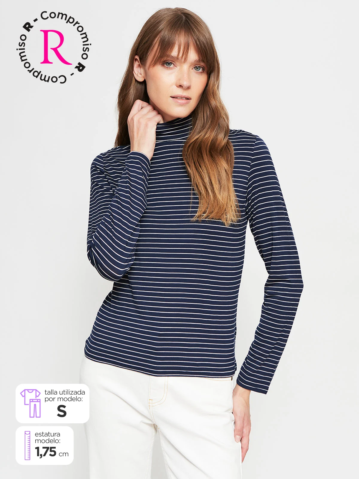 POLERA MUJER REGATTA CUELLO MOCK MANGA LARGA - 1