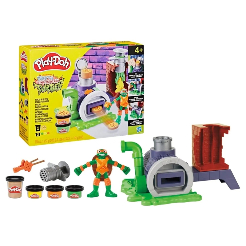 SET PLAY-DOH TEENAGE MUTANT NINJA TURTLES HORNO LANZAPIZZAS - 1
