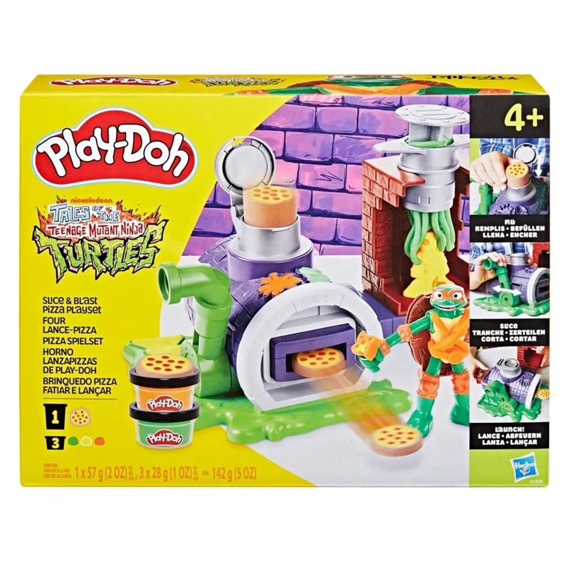 SET PLAY-DOH TEENAGE MUTANT NINJA TURTLES HORNO LANZAPIZZAS - 3