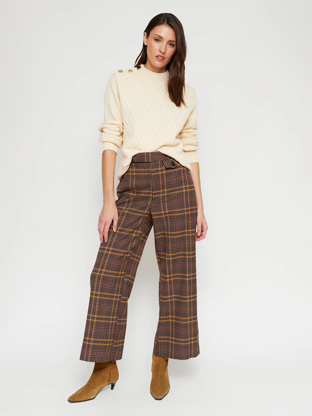 SWEATER MUJER CACHAREL MANGA LARGA BOTONES - 4