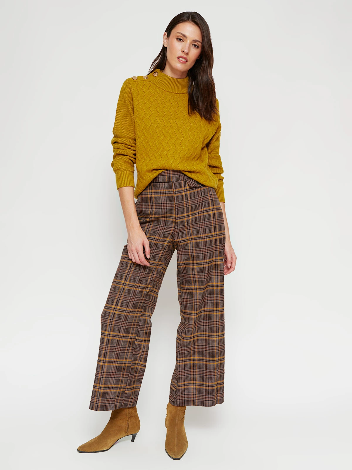 SWEATER MUJER CACHAREL MANGA LARGA BOTONES - 4