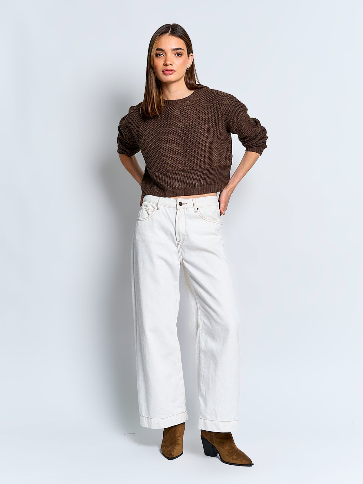 SWEATER MUJER INDEX MANGA LARGA LAZO - 4