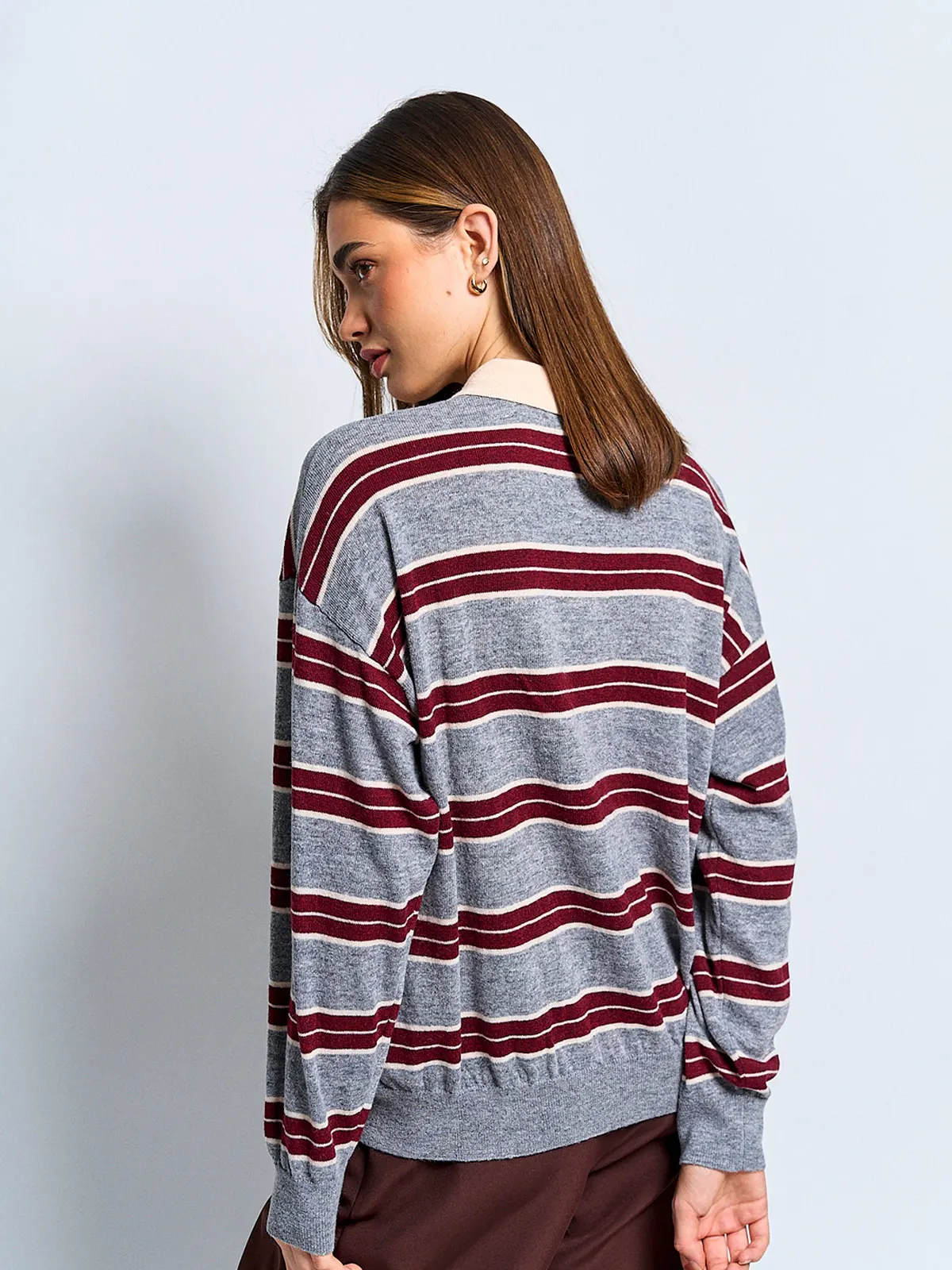 SWEATER MUJER INDEX MANGA LARGA TEJIDO - 2