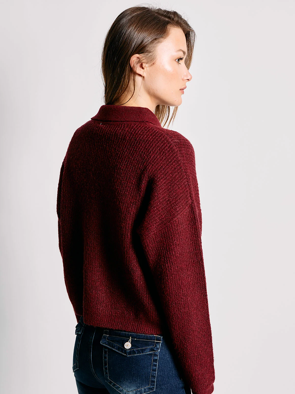 CARDIGAN MUJER INDEX CUELLO POLO BOTONES - 2