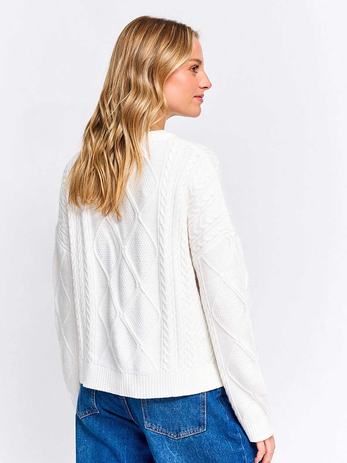 SWEATER MUJER INDEX MANGA LARGA TRENZADO - 2