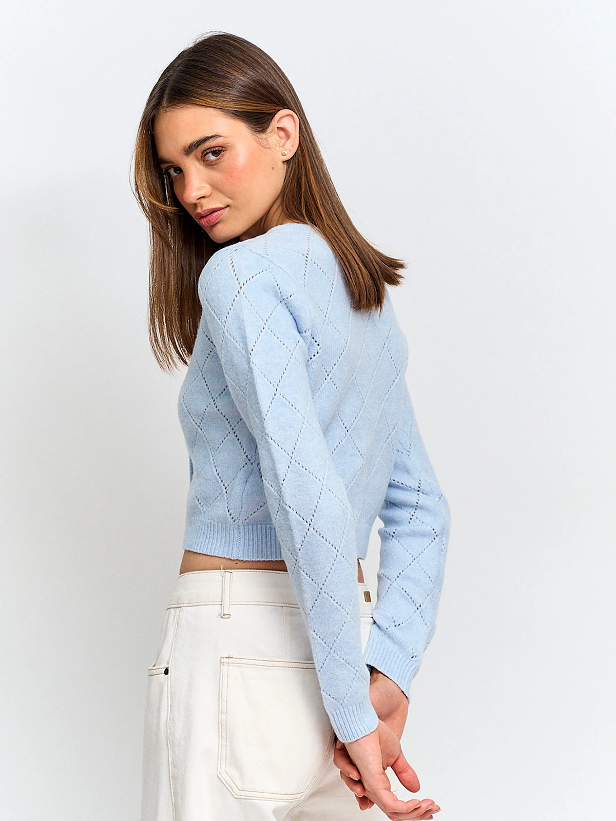 CARDIGAN MUJER INDEX CALADO BOTONES - 2