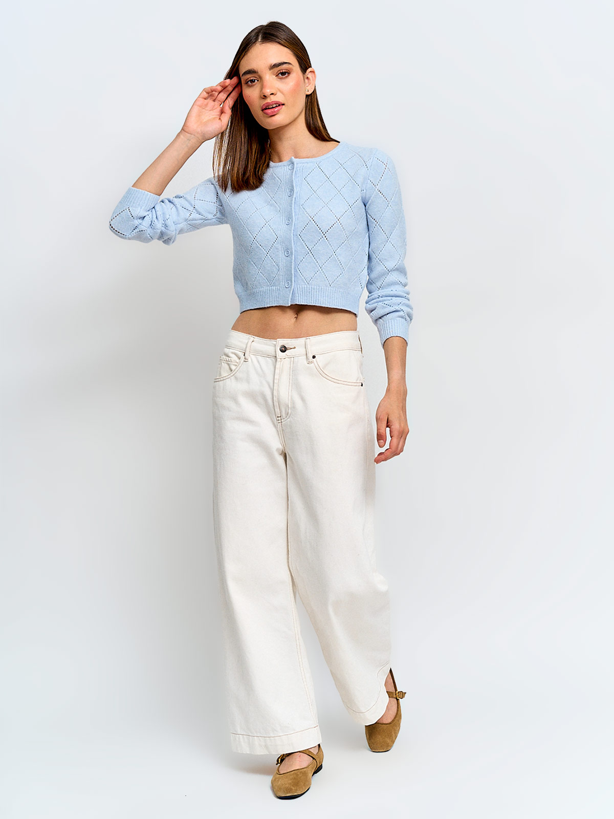 CARDIGAN MUJER INDEX CALADO BOTONES - 4