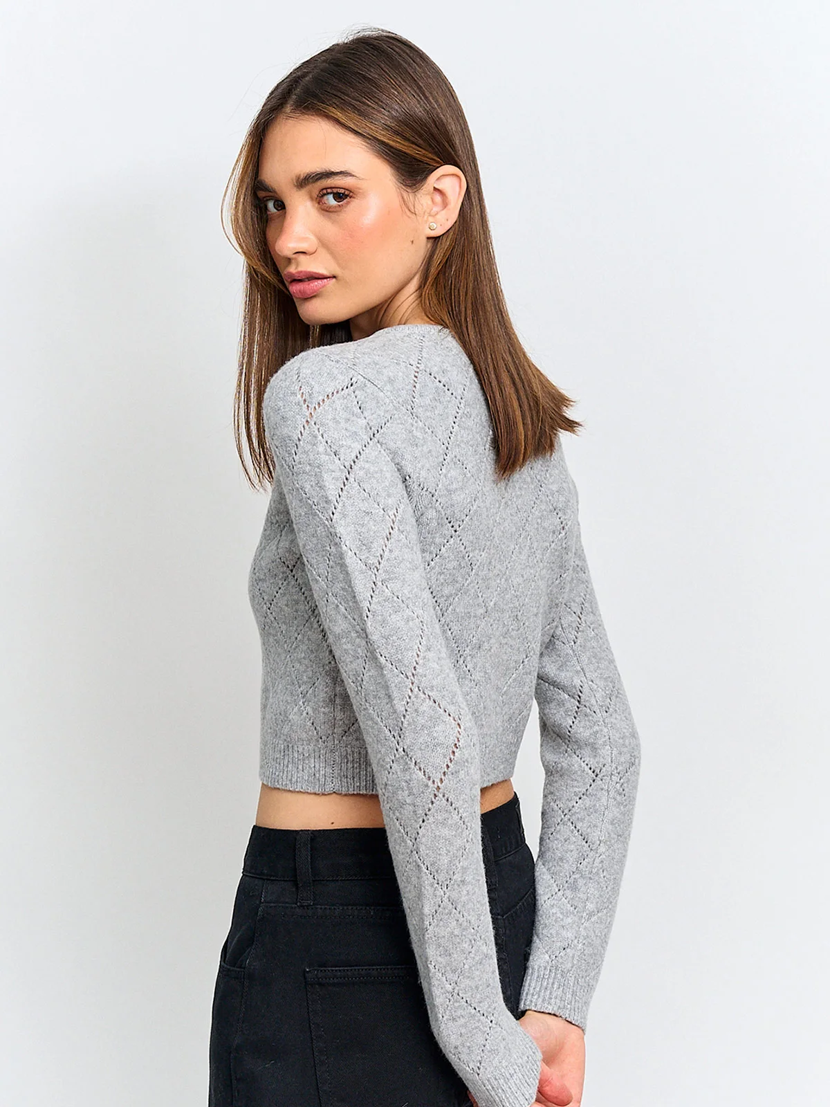 CARDIGAN MUJER INDEX CALADO BOTONES - 2