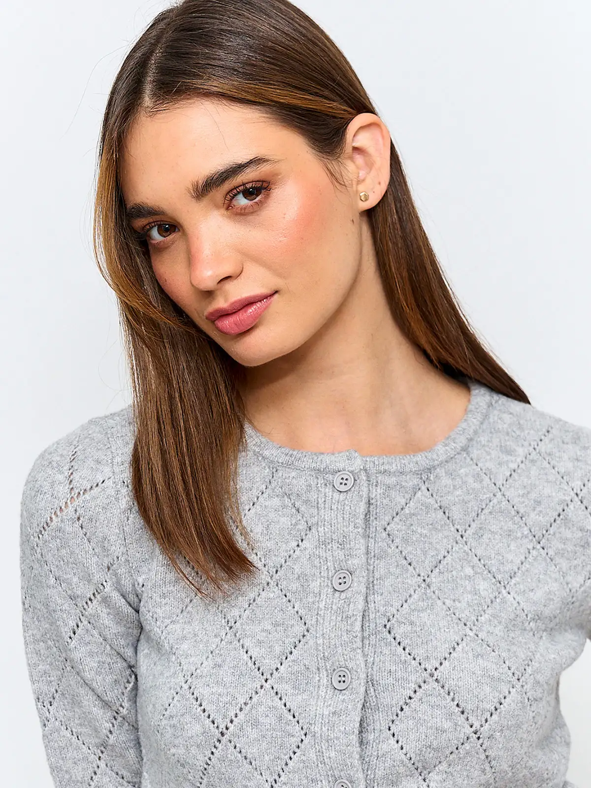 CARDIGAN MUJER INDEX CALADO BOTONES - 3